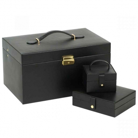 Bote  Bijoux Wolf 1834 - Heritage Large Jewellery Box - Noir