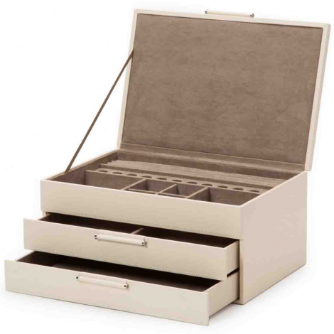 Bote  Bijoux Wolf 1834 - Sophia Jewellery Box/Drawers- Ivoire