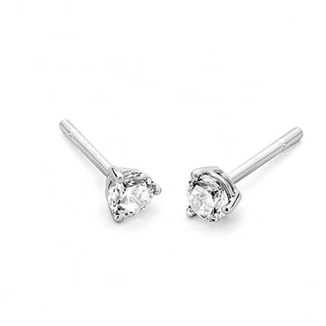 Boucles d'oreilles Diamants sertie 3 griffes