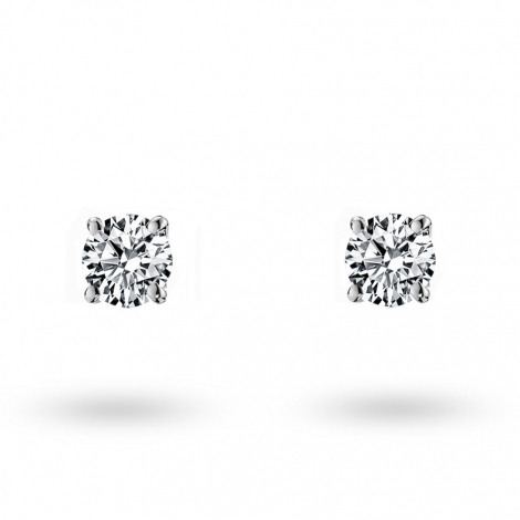 Boucles d'oreilles Diamants  sertie 4 griffes  0.1 ct et Or 18 ct - 750/1000 Salome - E1883FMPWAY03