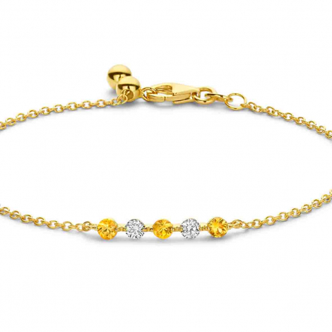 Bracelet Diamants et Saphir jaune  - One More