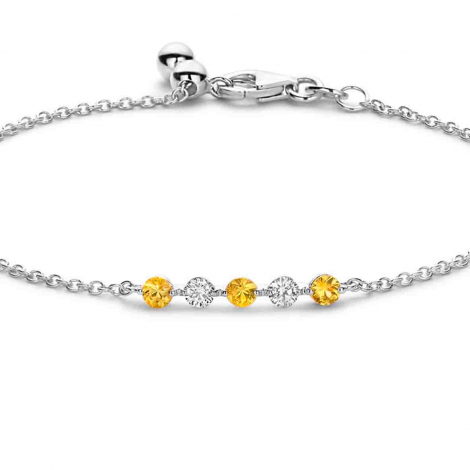 Bracelet Diamants et saphir jaune - One More