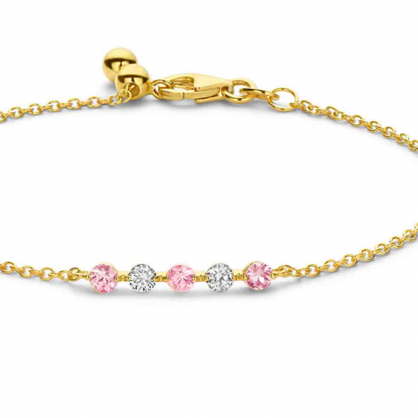 Bracelet Diamants et Saphir rose - One More