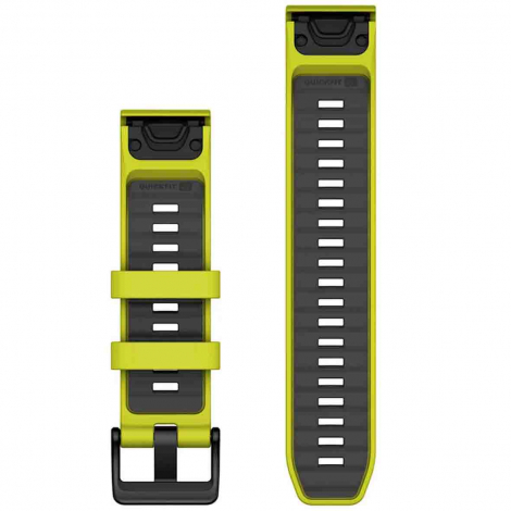 Bracelet QuickFit 22 mm Amp Yellow/Graphite Silicone - Garmin