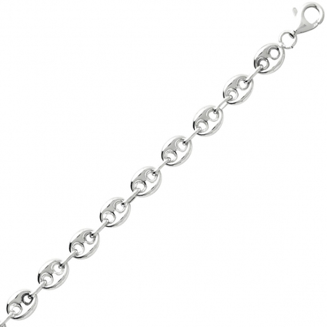 Chaine Argent Maille Grain de Caf 25.5g - 6.5 mm - Forever - 331062C