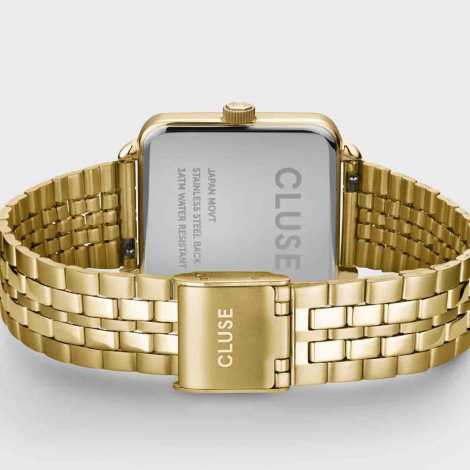 Coffret Cluse La Ttragone Full Gold Steel Watch - Curb Chain Bracelet