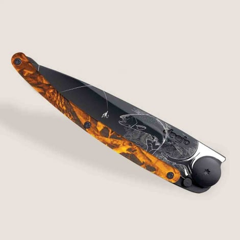 Couteau de Poche Deejo Camo orange / Truite