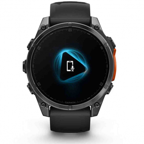 Garmin Fenix 8  47 mm, AMOLED - Acier Gray avec bracelet en silicone noir