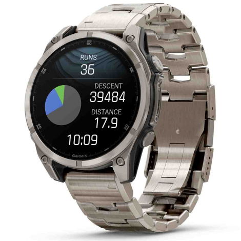 Garmin Fenix 8  47 mm, AMOLED  Sapphire, Titanium avec bracelet Titane pur