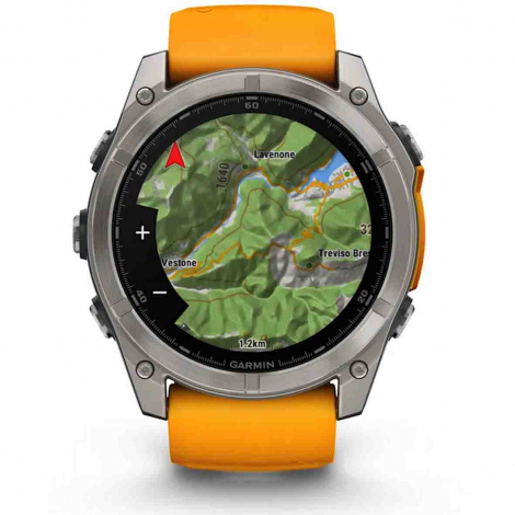 Garmin Fenix 8  51 mm, AMOLED  Sapphire, Titanium - silicone orange/graphite