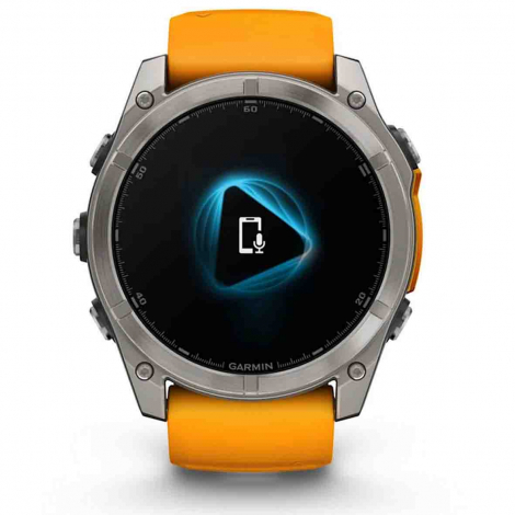 Garmin Fenix 8  51 mm, AMOLED  Sapphire, Titanium - silicone orange/graphite