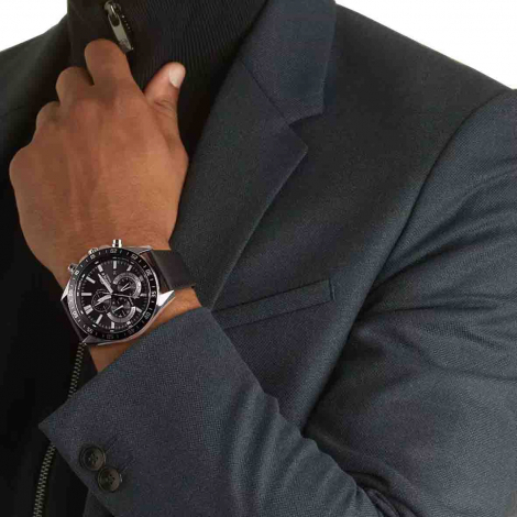 Montre Casio Edifice - Chronographe Standard - Noir Cuir