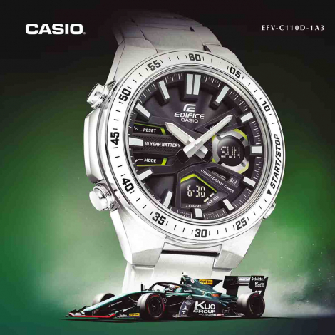 Montre Casio Edifice - EFV-C110D - Noir & Vert