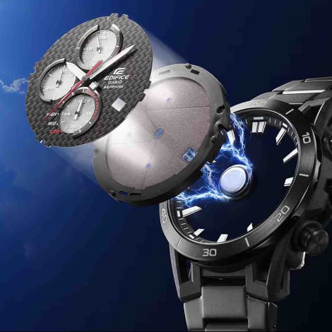 Montre Casio Edifice - Sospensione Chronographe - Argent & Noir