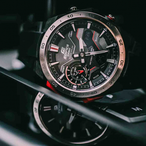 Montre Casio Edifice - Windflow - Noir & Rouge