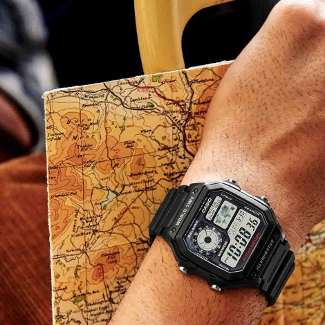 Montre Casio Timeless - WorldTime - Noir