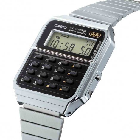 Montre Casio Vintage - Edgy Collection Acier - Argent & Noir