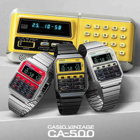 Montre Casio Vintage - Edgy Collection Acier - Blanc