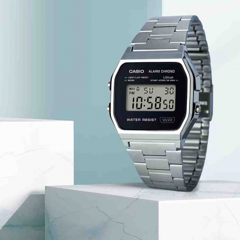 Montre Casio Vintage - Iconic Collection - Argent & Noir