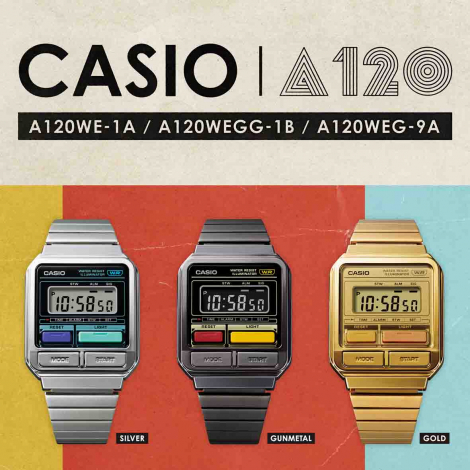 Montre Casio Vintage - Srie A120 Vintage - Or