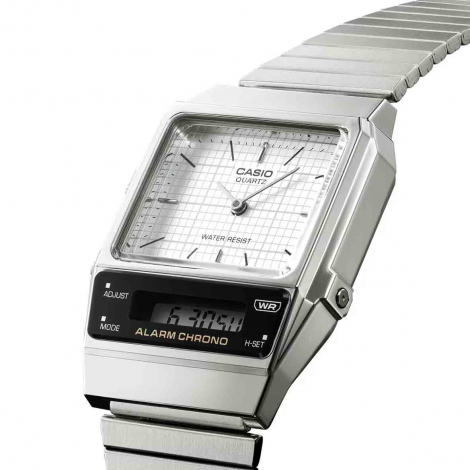 Montre Casio Vintage - Srie AQ-800 - Blanc