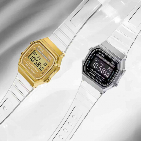 Montre Casio Vintage - Srie Iconic - Transparent & Noir