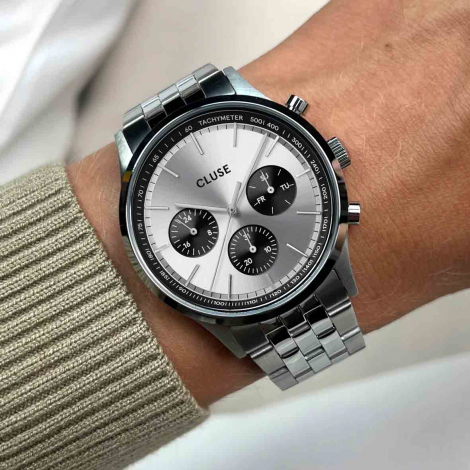 Montre Cluse Anthor Multifunction Steel Silver, Silver Colour