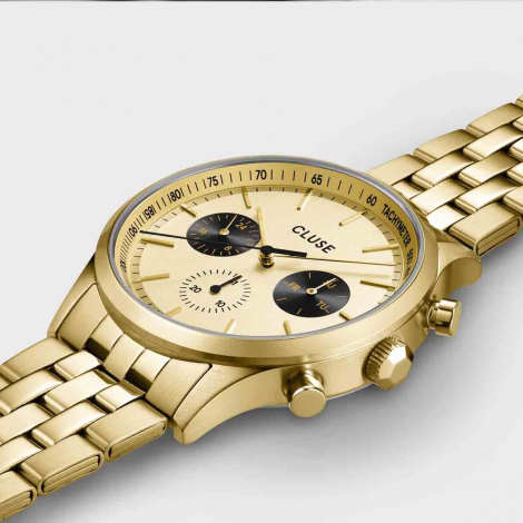 Montre Cluse Anthor Multifunction Watch Steel Full Gold, Gold Colour