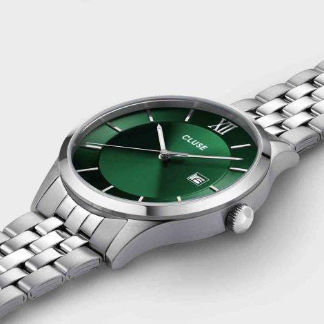 Montre Cluse Aravis 3-Hand Watch, Green, Silver Colour