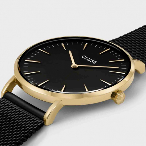 Montre Cluse Boho Chic Mesh Black, Gold Colour