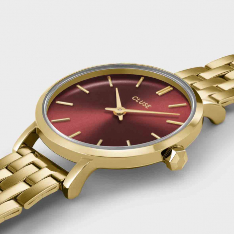 Montre Cluse Boho Chic Petite Steel, Dark Cherry, Gold Colour