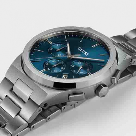 Cluse Vigoureux Chrono - Silver - Blue