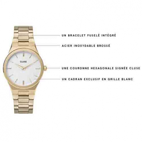 Cluse Vigoureux H-Link Rose gold Snow White/Rose Gold