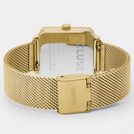 Montre Cluse Gift Box La Ttragone Mesh Watch & Beads Bracelet, Gold Colour