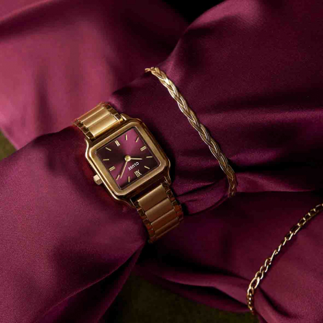 Montre Cluse Gracieuse Petite Watch Steel, Dark Cherry, Gold Colour