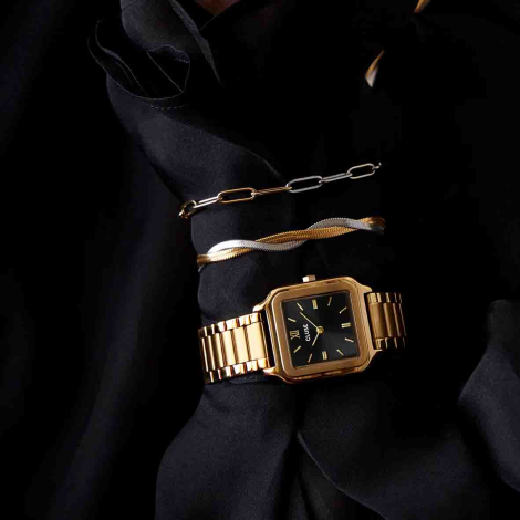 Montre Cluse Gracieuse Watch Steel, Black, Gold Colour