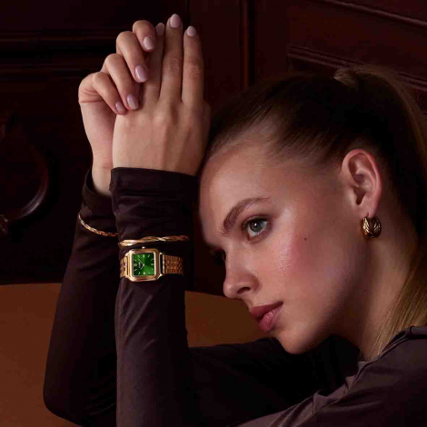 Montre Cluse Gracieuse Watch Steel, Forest Green, Gold Colour