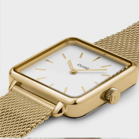 Montre Cluse La Ttragone Mesh White, Gold Colour