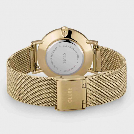 Montre Cluse Gift Box Minuit Watch and Strap, Gold Colour