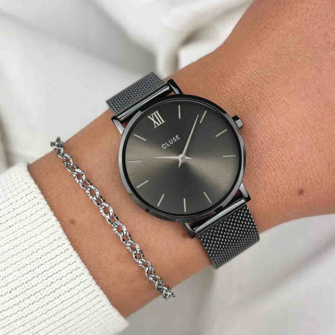 Montre Cluse Minuit Mesh Dark Grey