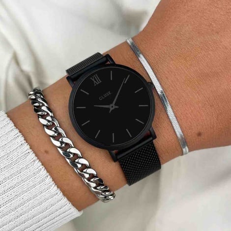 Montre Cluse Minuit Mesh Full Black