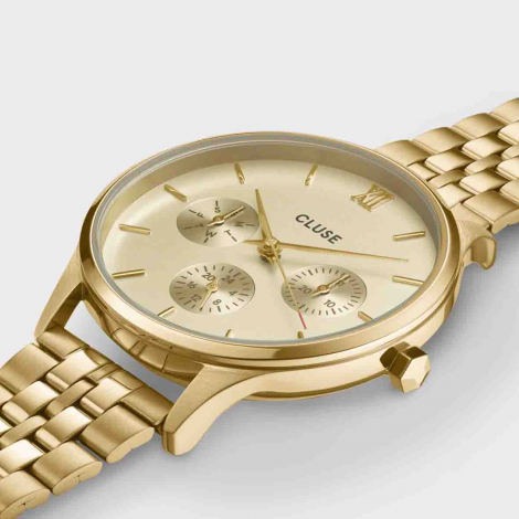 Montre Cluse Minuit Multifunction Watch Steel, Full Gold colour