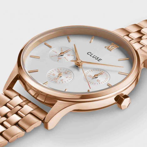 Montre Cluse Minuit Multifunction Watch Steel, Rose Gold Colour