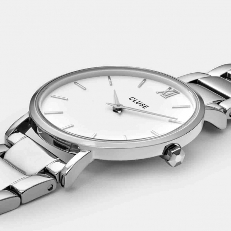 Montre Cluse Minuit Steel White, Silver Colour