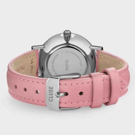 Montre Cluse Pavane Petite Leather Pink, Silver Colour