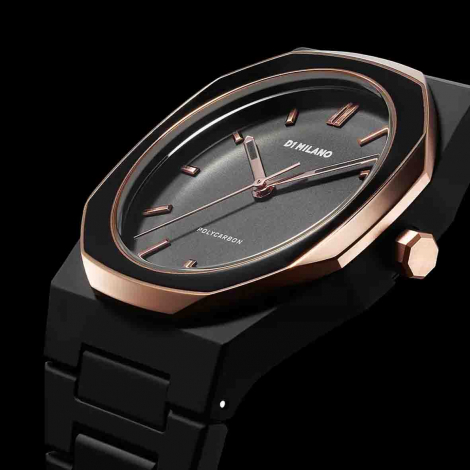 Montre D1 Milano Polycarbon Black Mesh