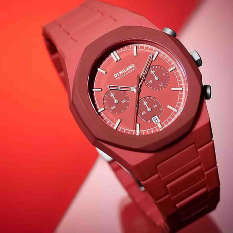 Montre D1 Milano Polychrono Red Blast