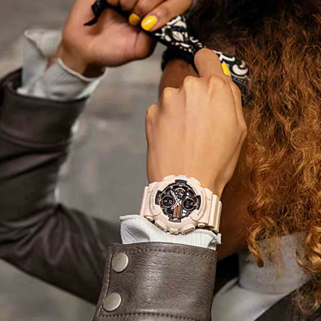 Montre GShock Classic Lady - Srie GMA-S - Beige & Bronze