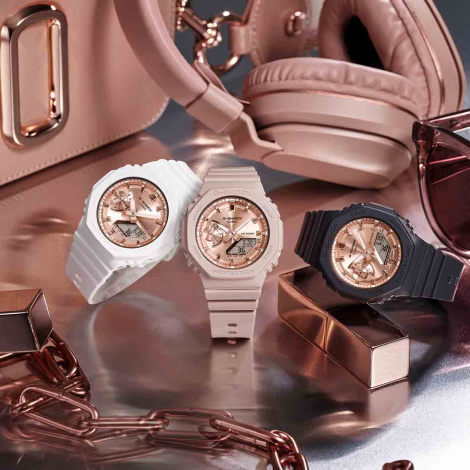 Montre GShock Classic Lady - Srie GMA-S - Beige & Or Rose