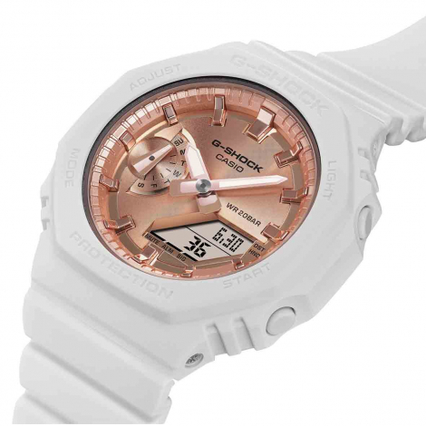 Montre GShock Classic Lady - Srie GMA-S - Blanc & Or Rose